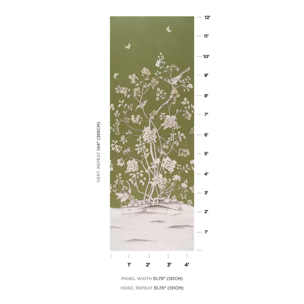 Chinois Palais Panel_ OLIVE