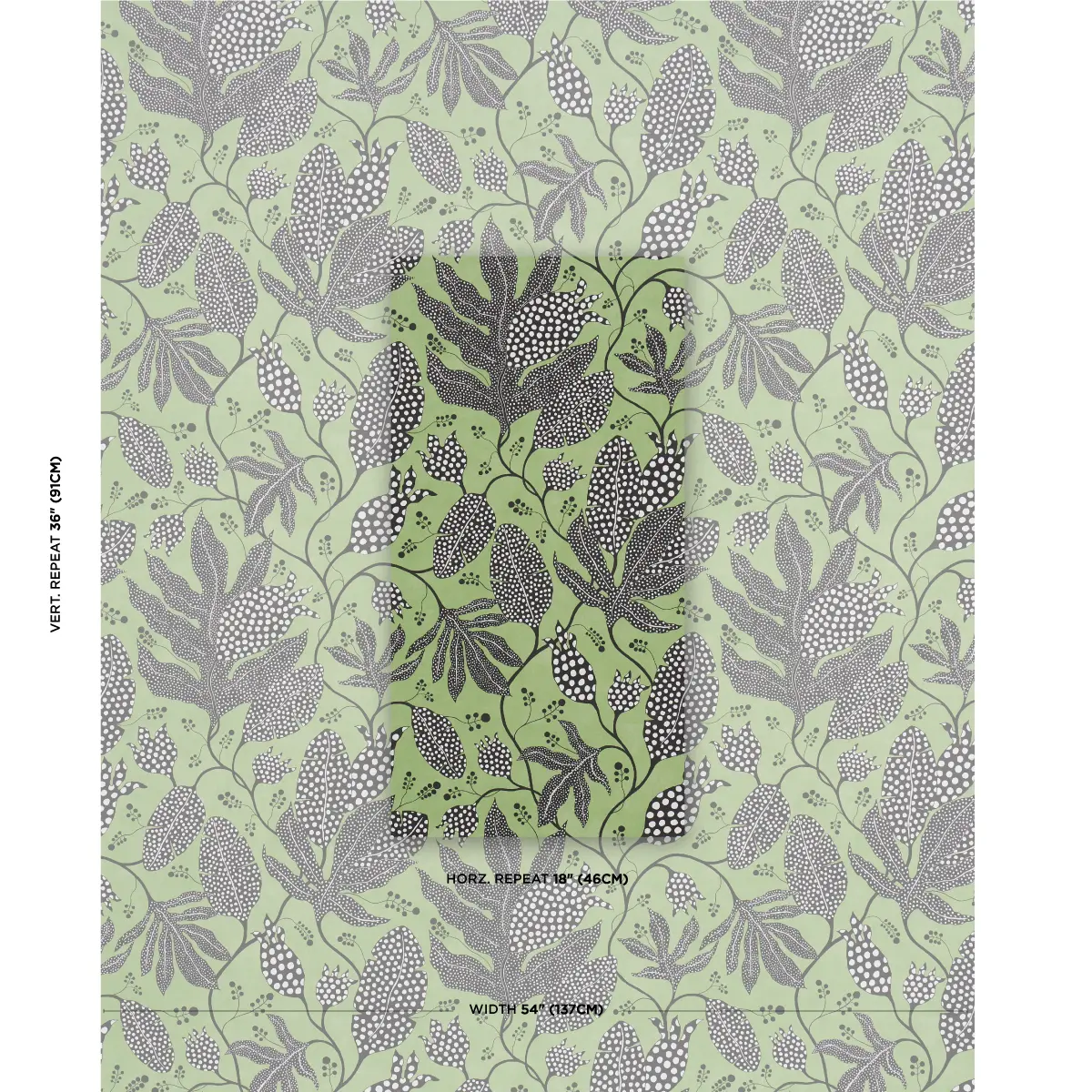 POLKA DOT JUNGLE_ BLACK & GREEN