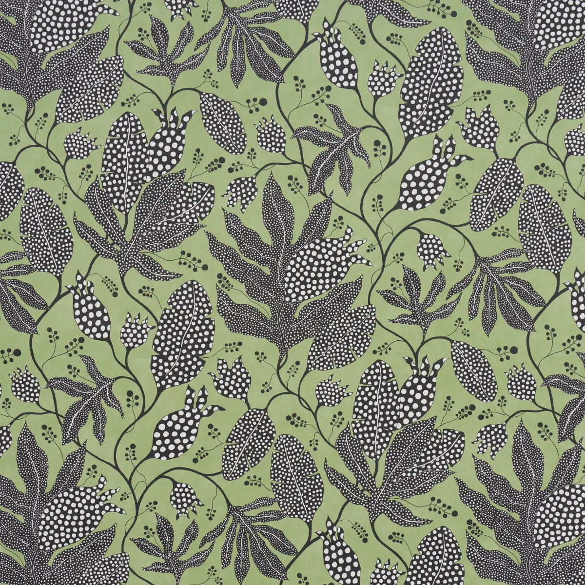 POLKA DOT JUNGLE_ BLACK & GREEN