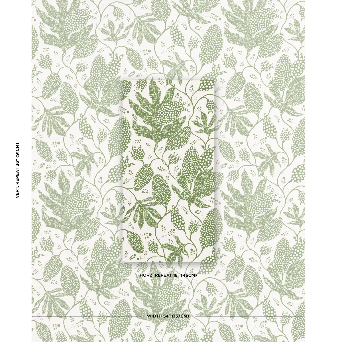 POLKA DOT JUNGLE_ GREEN & IVORY