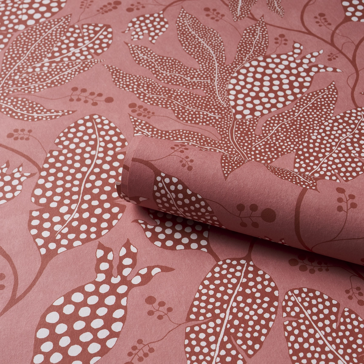Polka Dot Jungle_ RASPBERRY