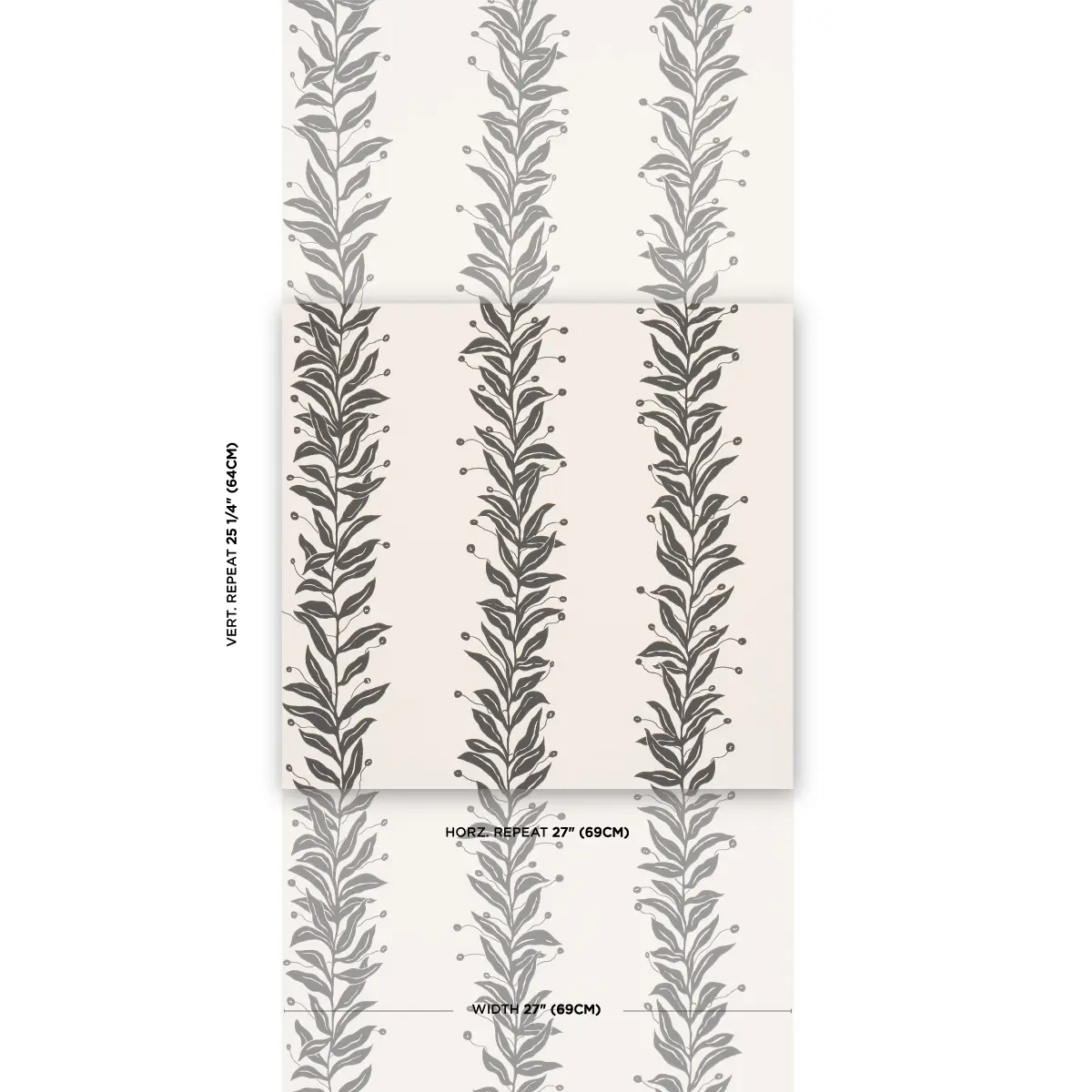 TENDRIL STRIPE_ BLACK & CREAM
