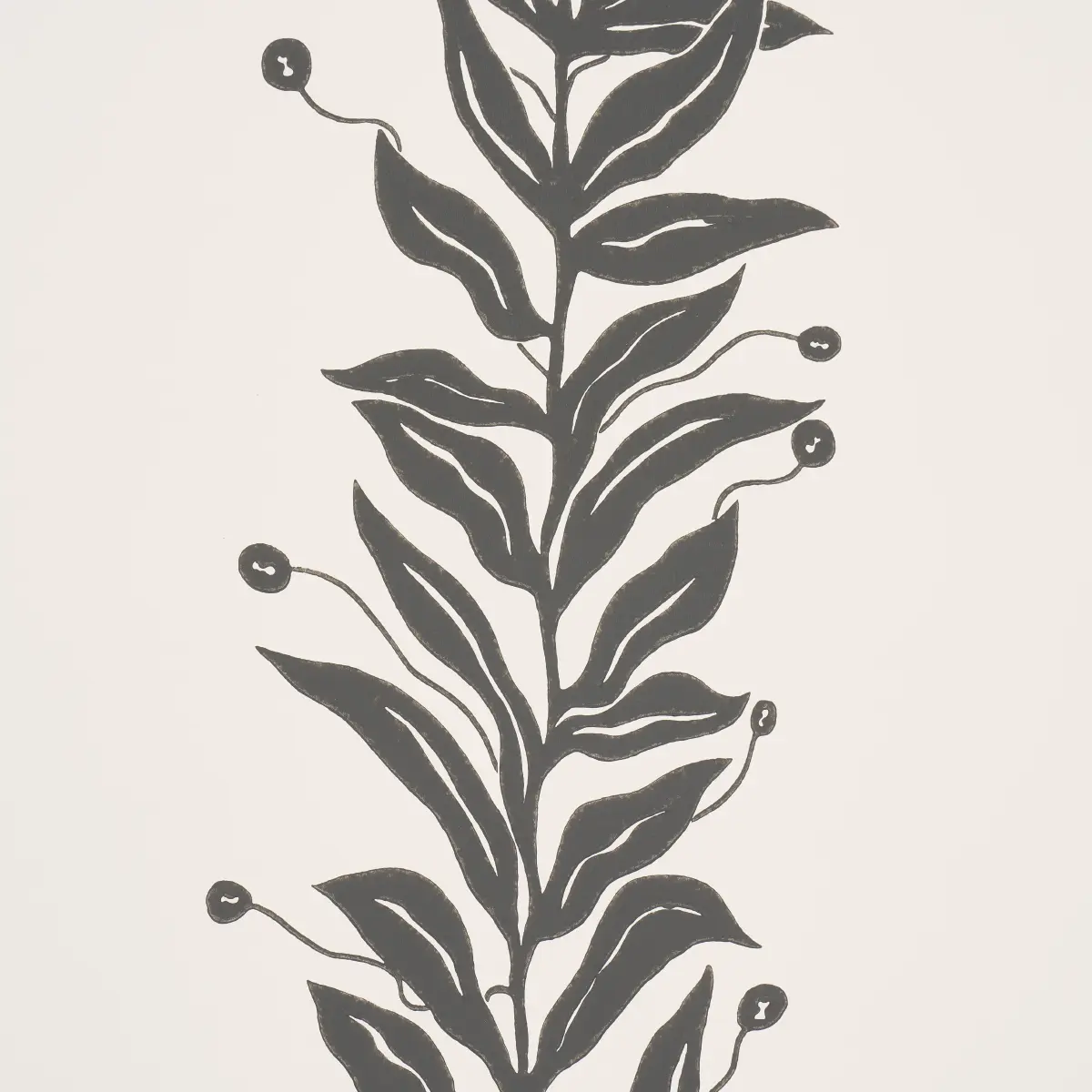 TENDRIL STRIPE_ BLACK & CREAM