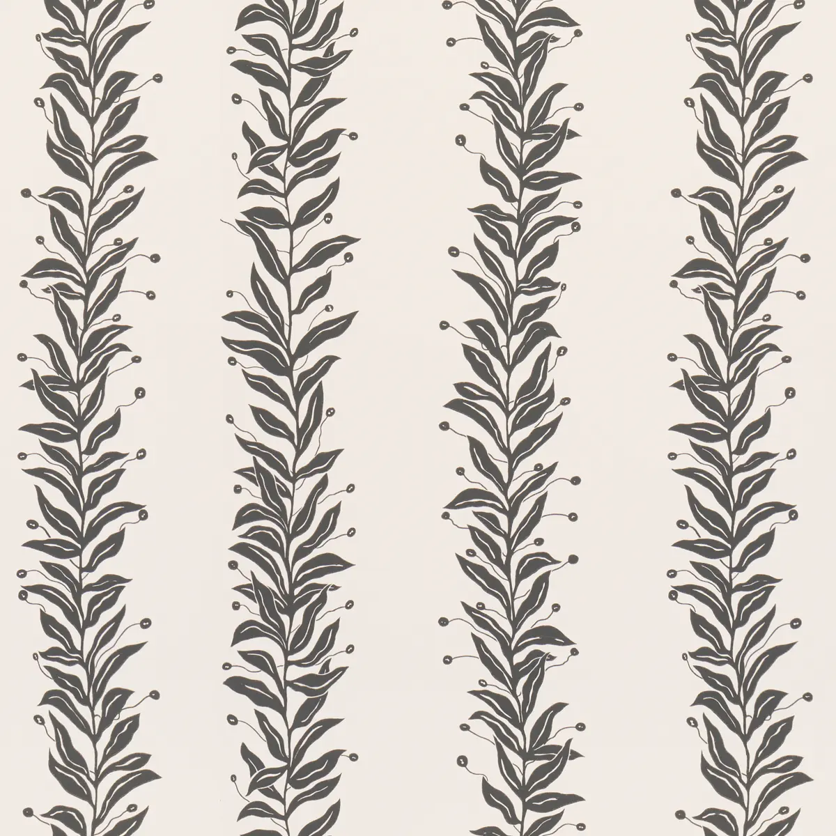 TENDRIL STRIPE_ BLACK & CREAM
