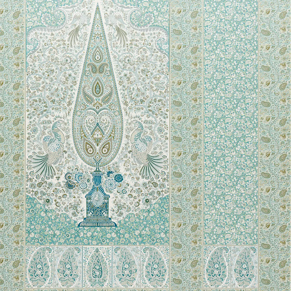 COLMERY PAISLEY PANEL SET_ PEACOCK