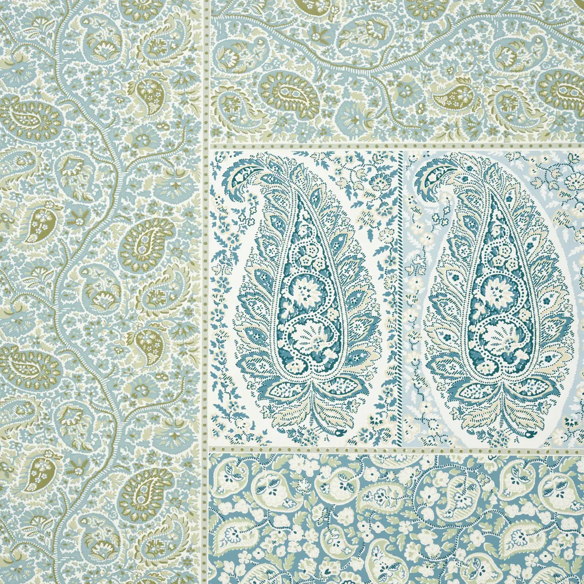 COLMERY PAISLEY PANEL SET_ PEACOCK
