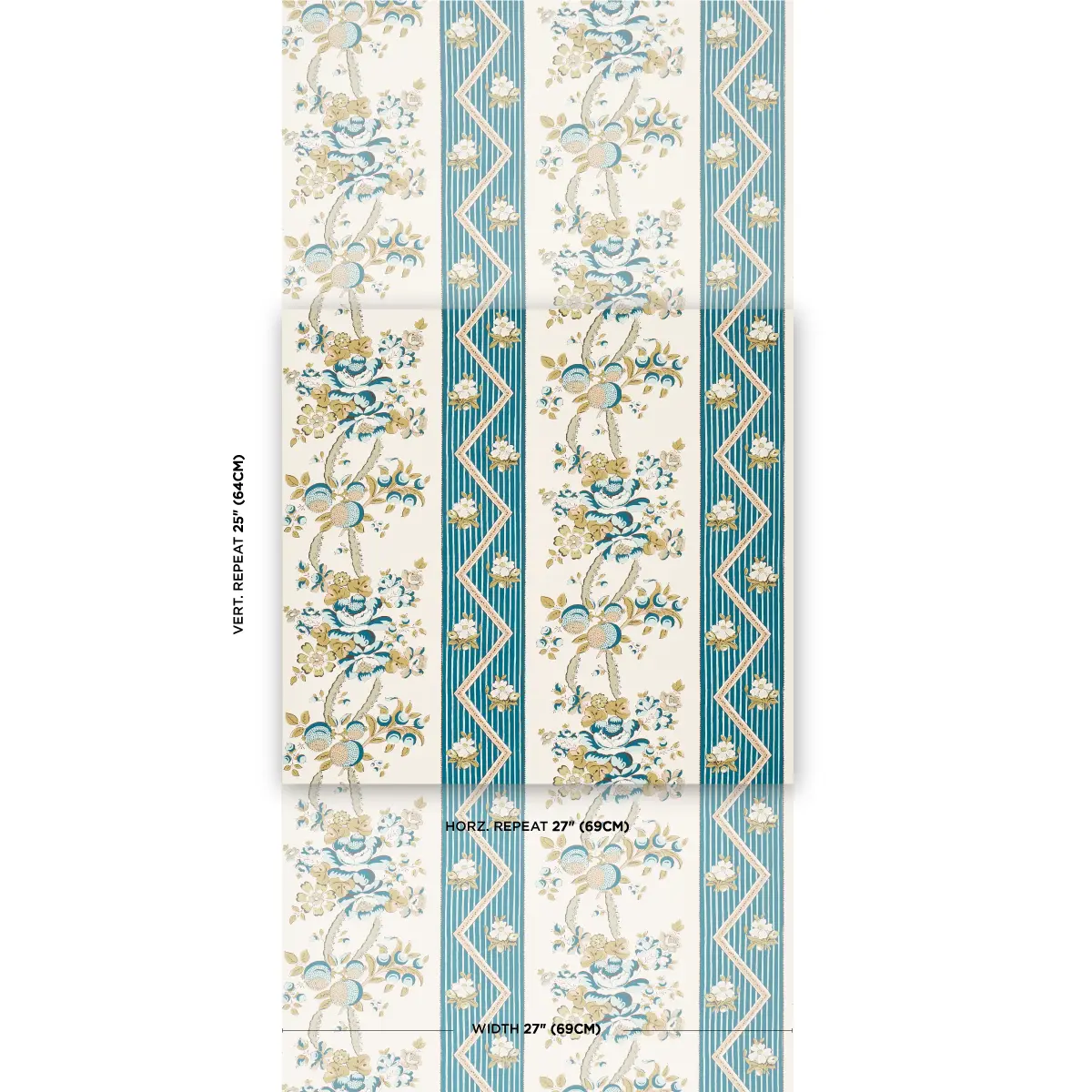 SYLVAIN FLORAL STRIPE_ TEAL