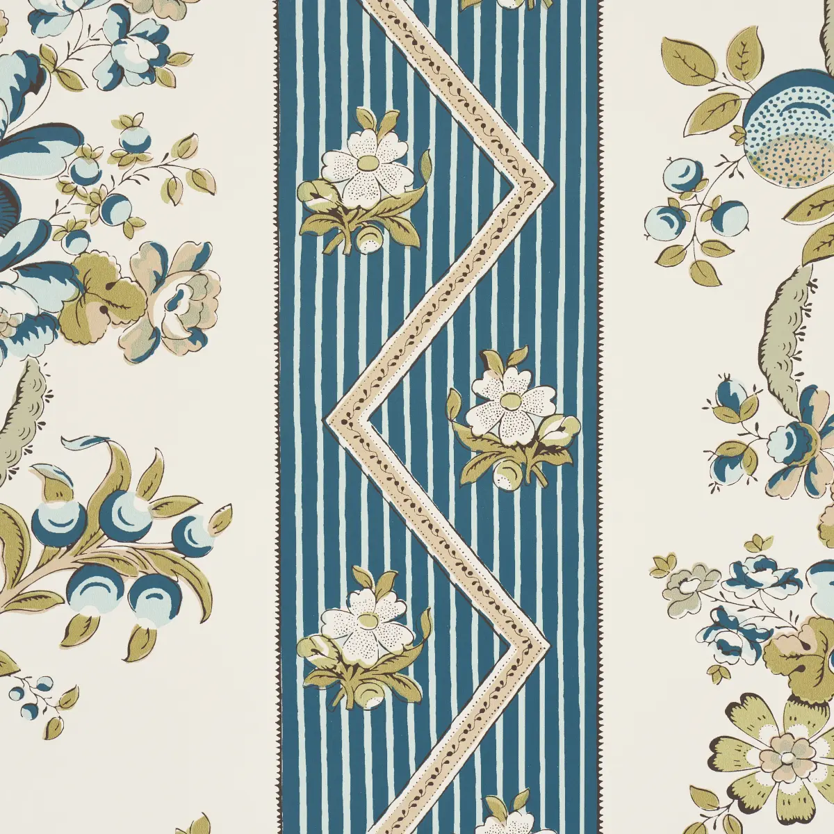 SYLVAIN FLORAL STRIPE_ TEAL