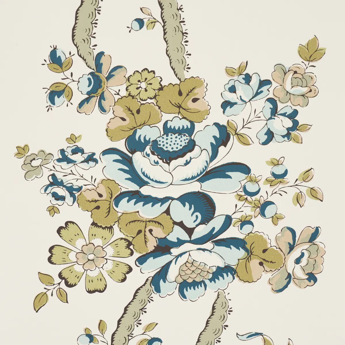 SYLVAIN FLORAL STRIPE_ TEAL