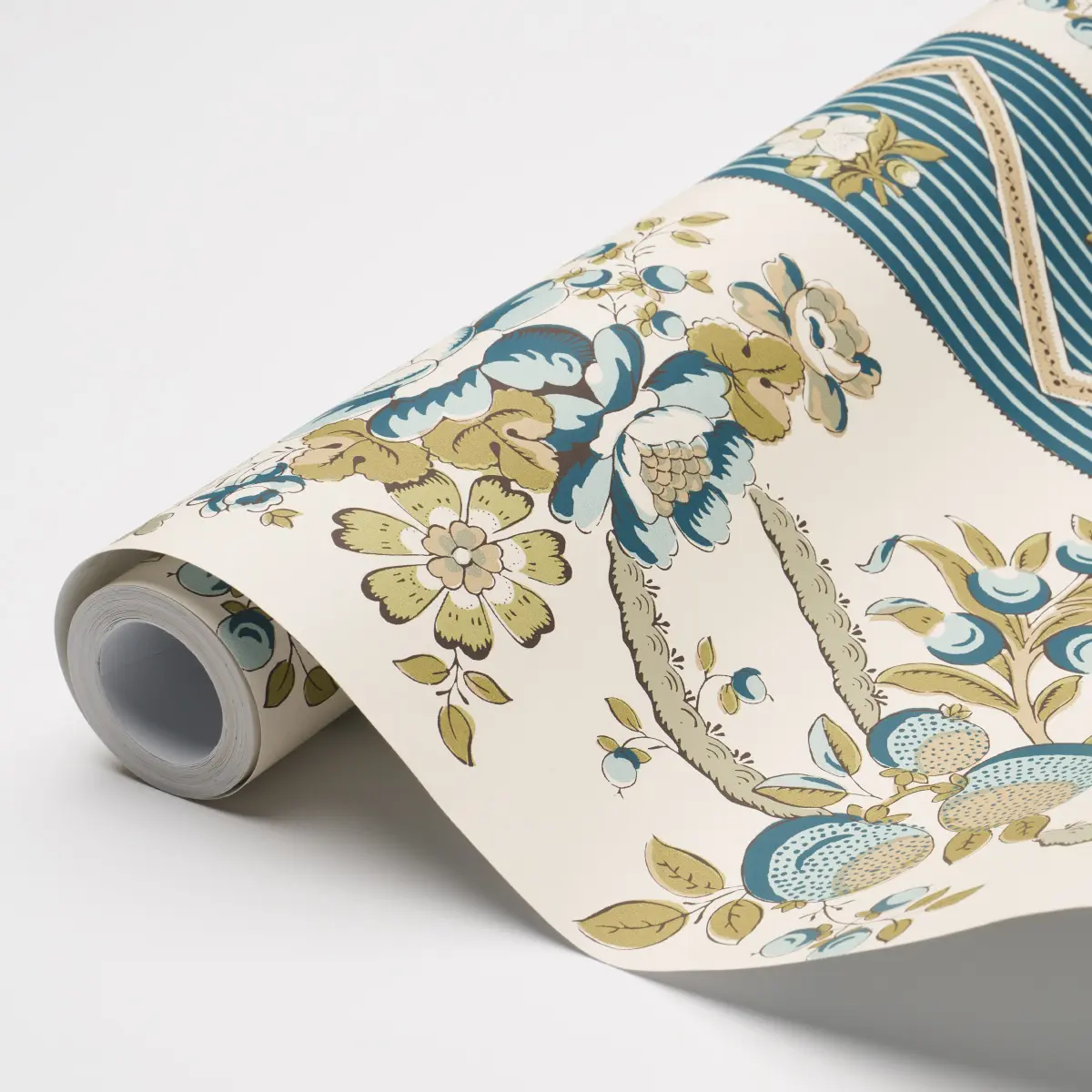SYLVAIN FLORAL STRIPE_ TEAL