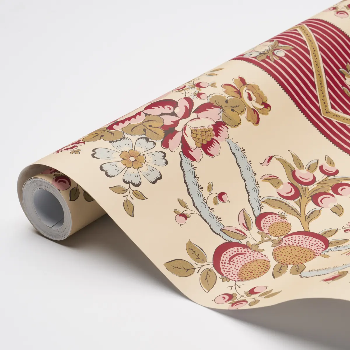 SYLVAIN FLORAL STRIPE_ ROUGE