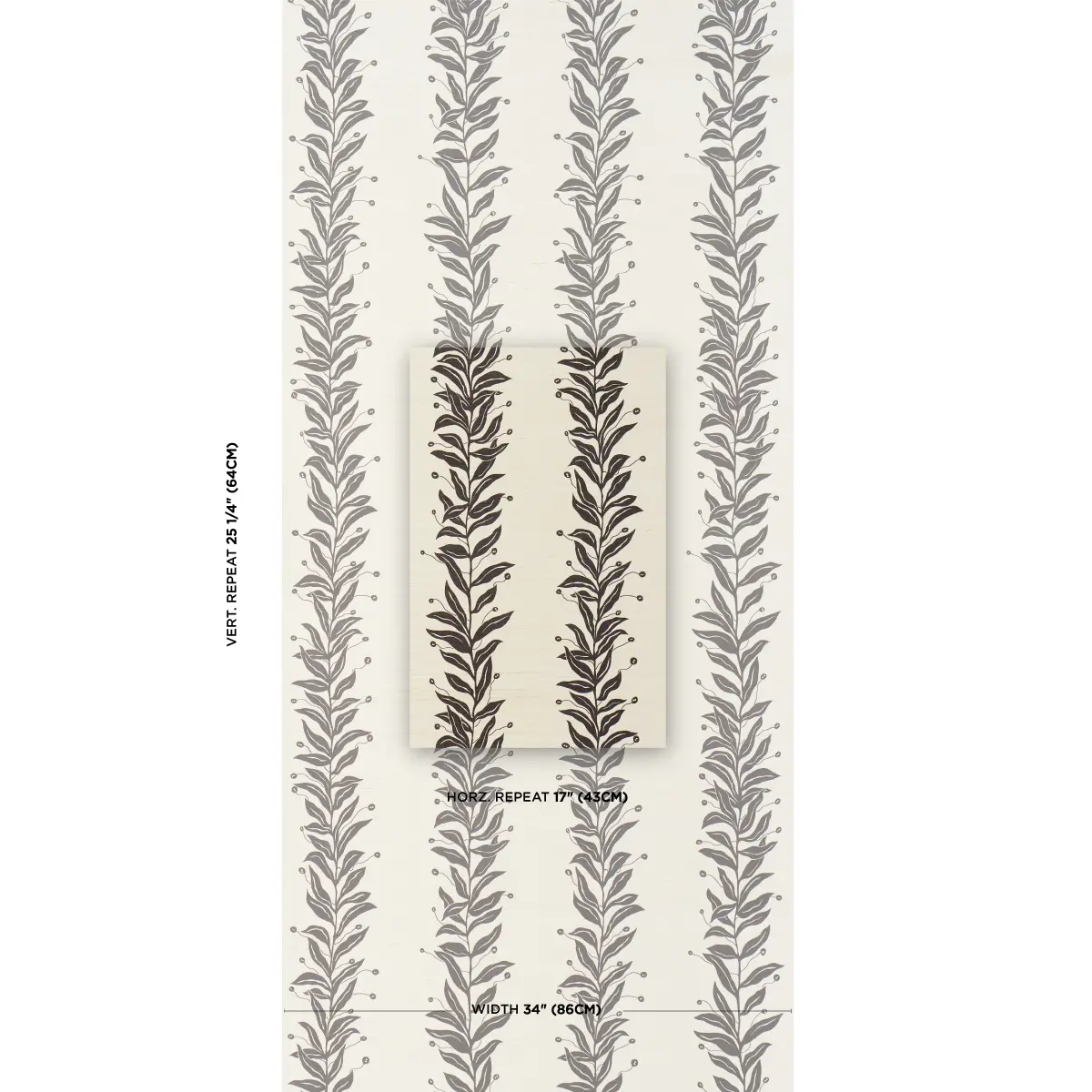 TENDRIL STRIPE SISAL_ BLACK & CREAM