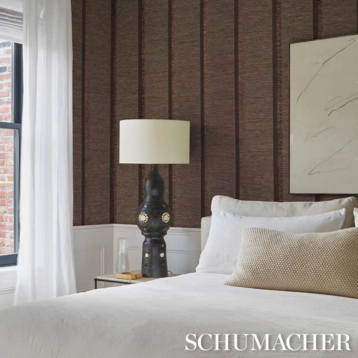 AXEL FRINGE WALLCOVERING_ BROWN/COPPER