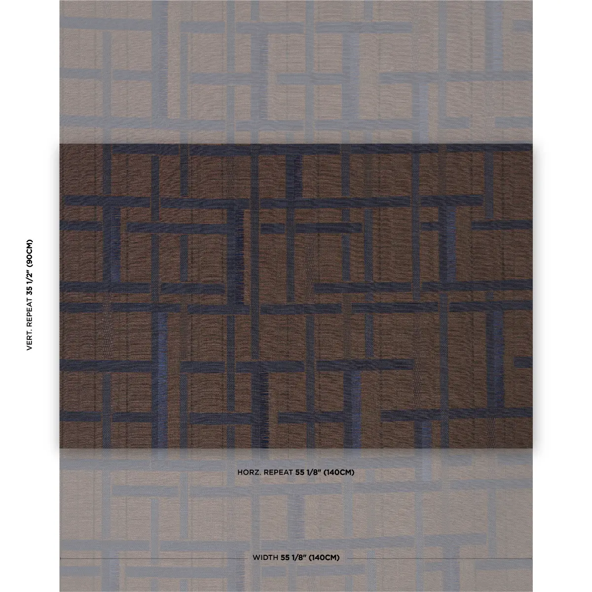 AXEL PLAID WALLCOVERING_ NAVY/ESPRESSO