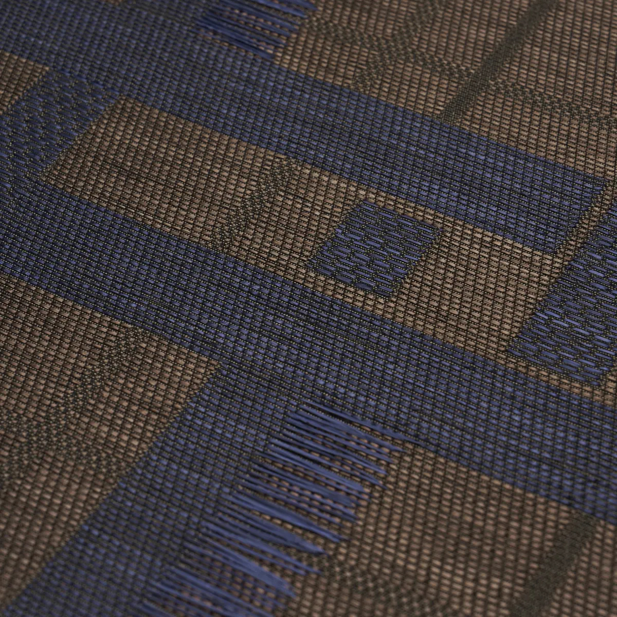 AXEL PLAID WALLCOVERING_ NAVY/ESPRESSO