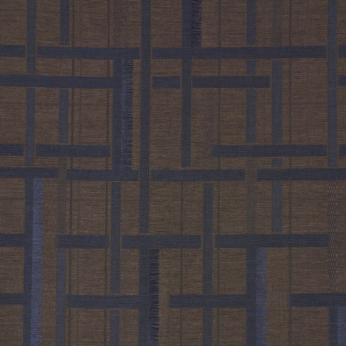 AXEL PLAID WALLCOVERING_ NAVY/ESPRESSO