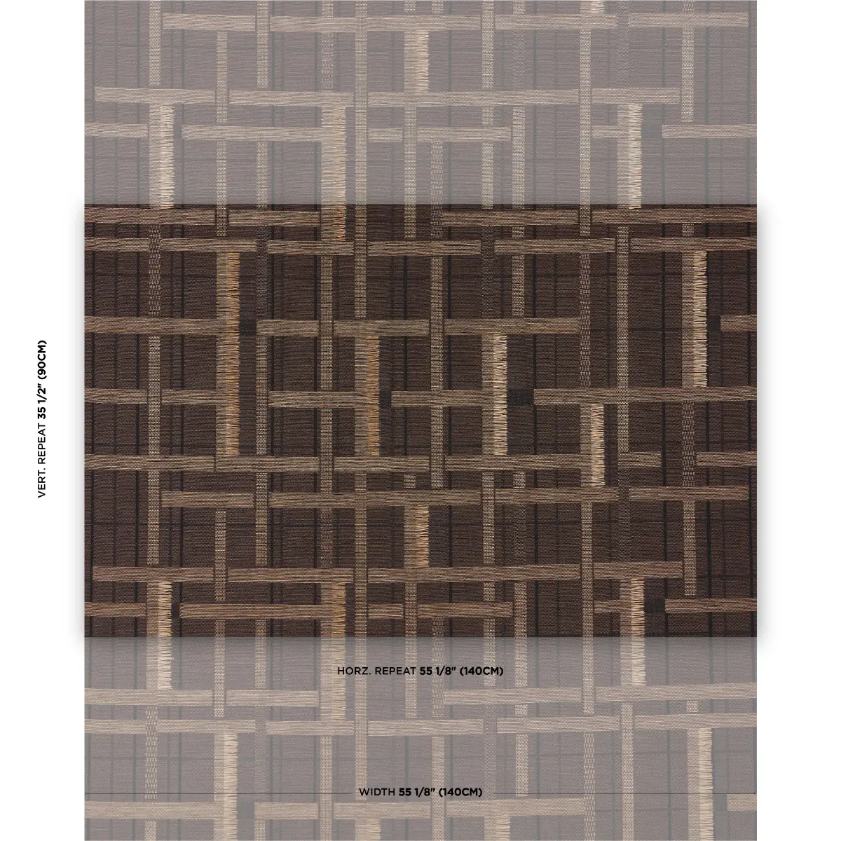 AXEL PLAID WALLCOVERING_ SADDLE BROWN