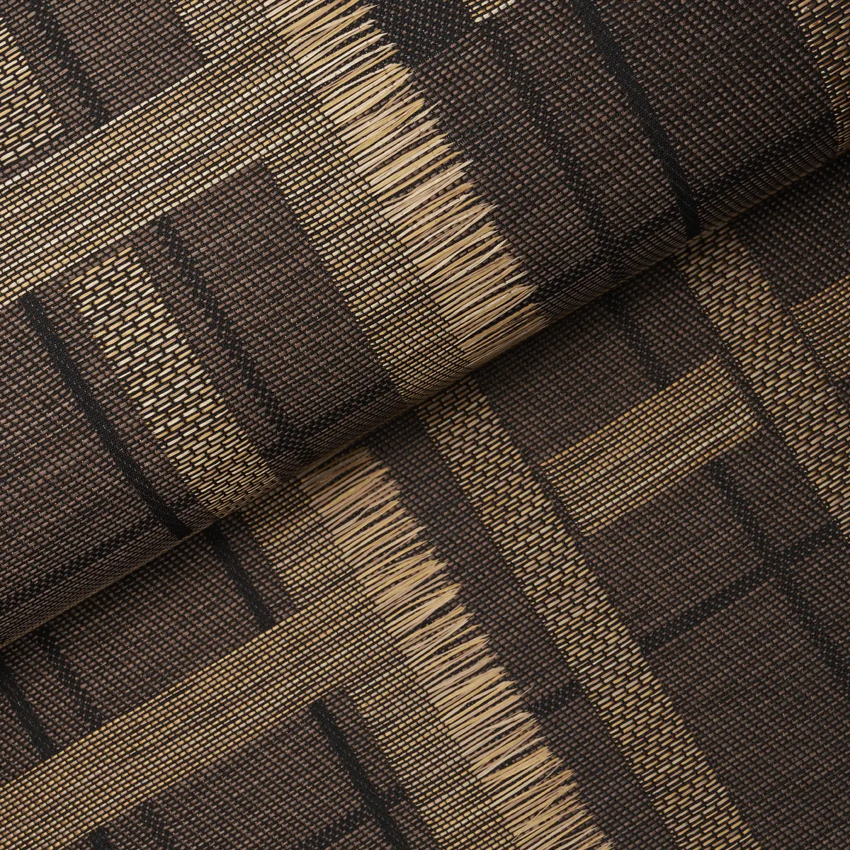 AXEL PLAID WALLCOVERING_ SADDLE BROWN