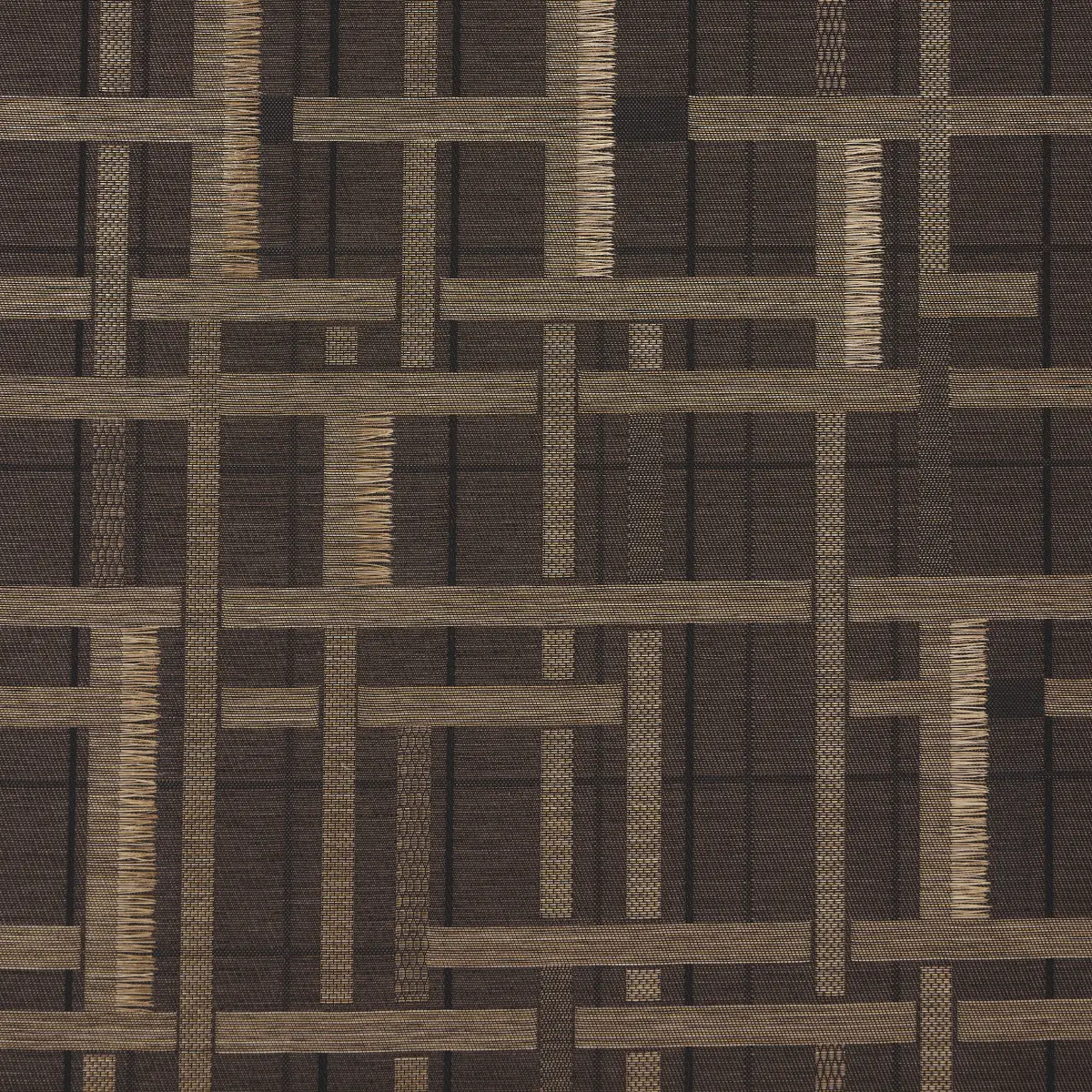 AXEL PLAID WALLCOVERING_ SADDLE BROWN