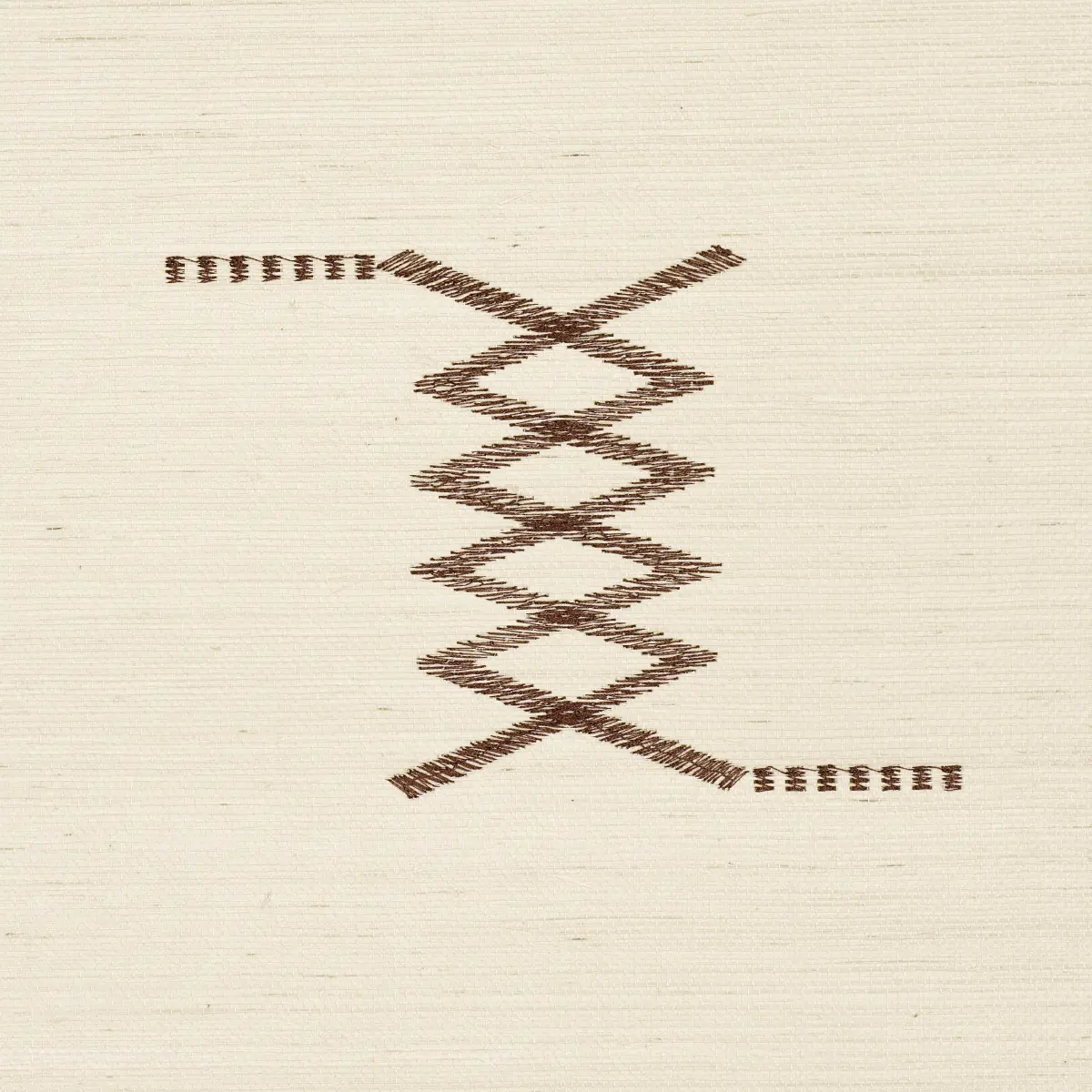 Kin Sisal Embroidery_ HAZEL ON IVORY