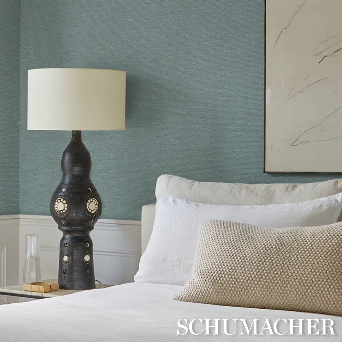 LINEN PLISSÉ WALLCOVERING_ ADRIATIC BLUE