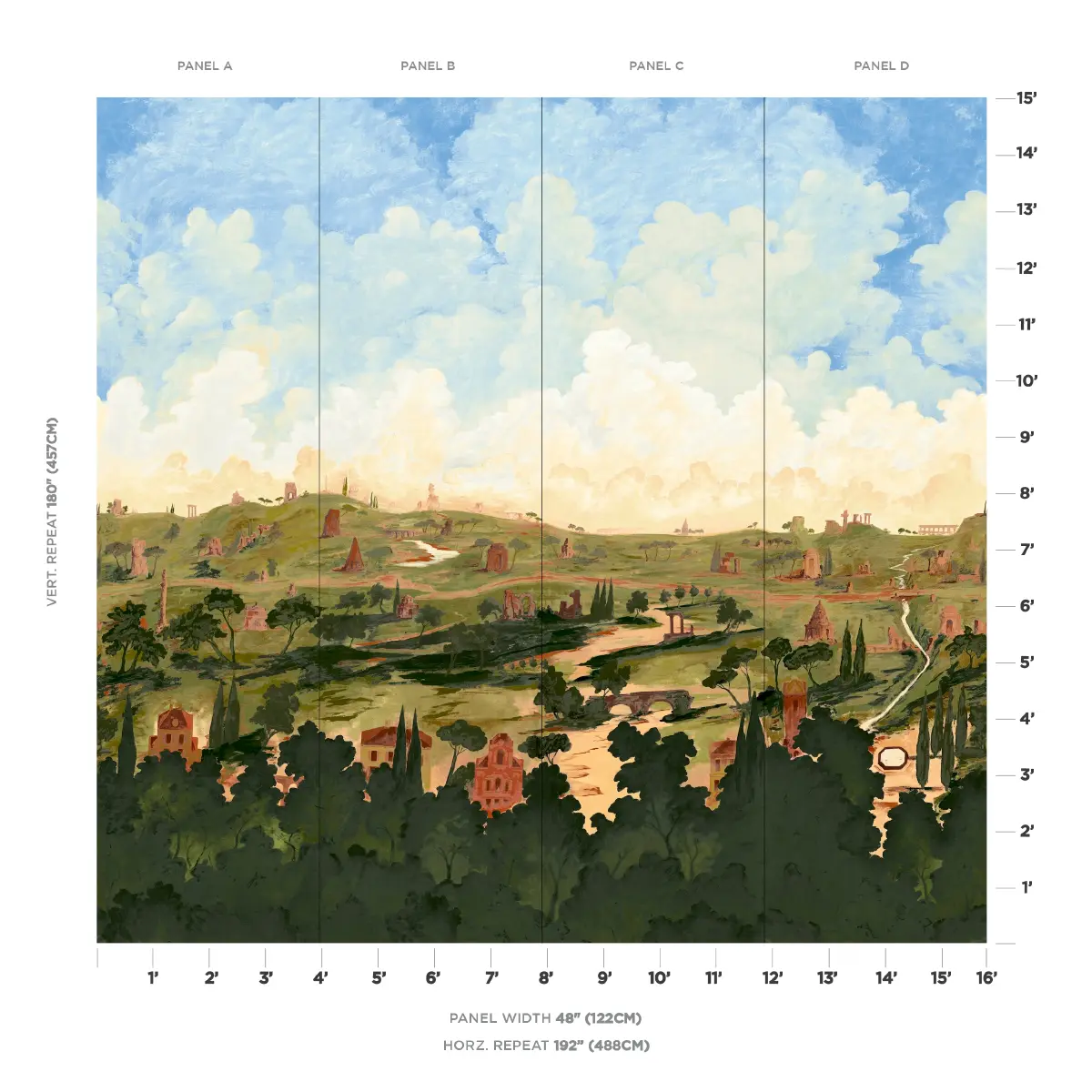 Appian Way 4 Panel Set_ DAYLIGHT