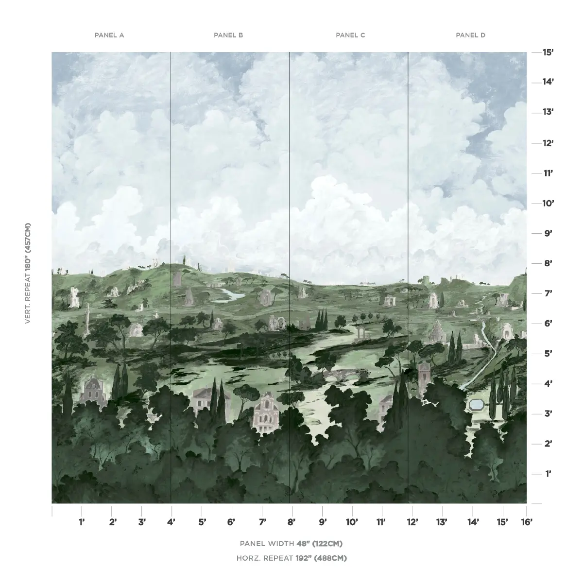 Appian Way 4 Panel Set_ FOG