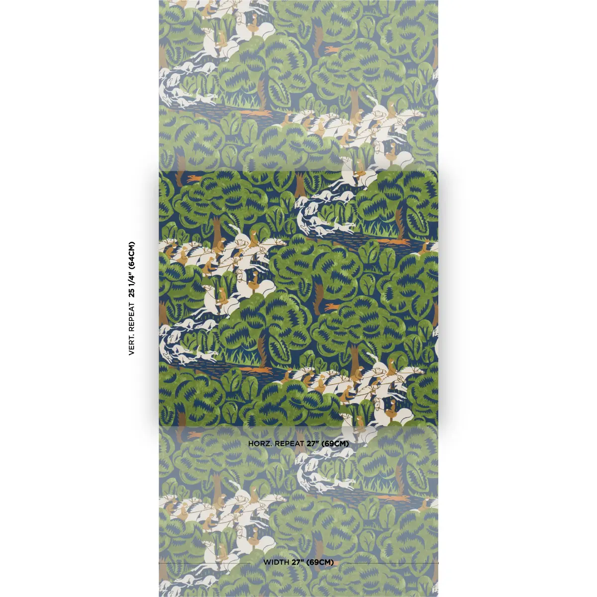 Margaret Schloeman's Fox Chase_ NAVY & GREEN