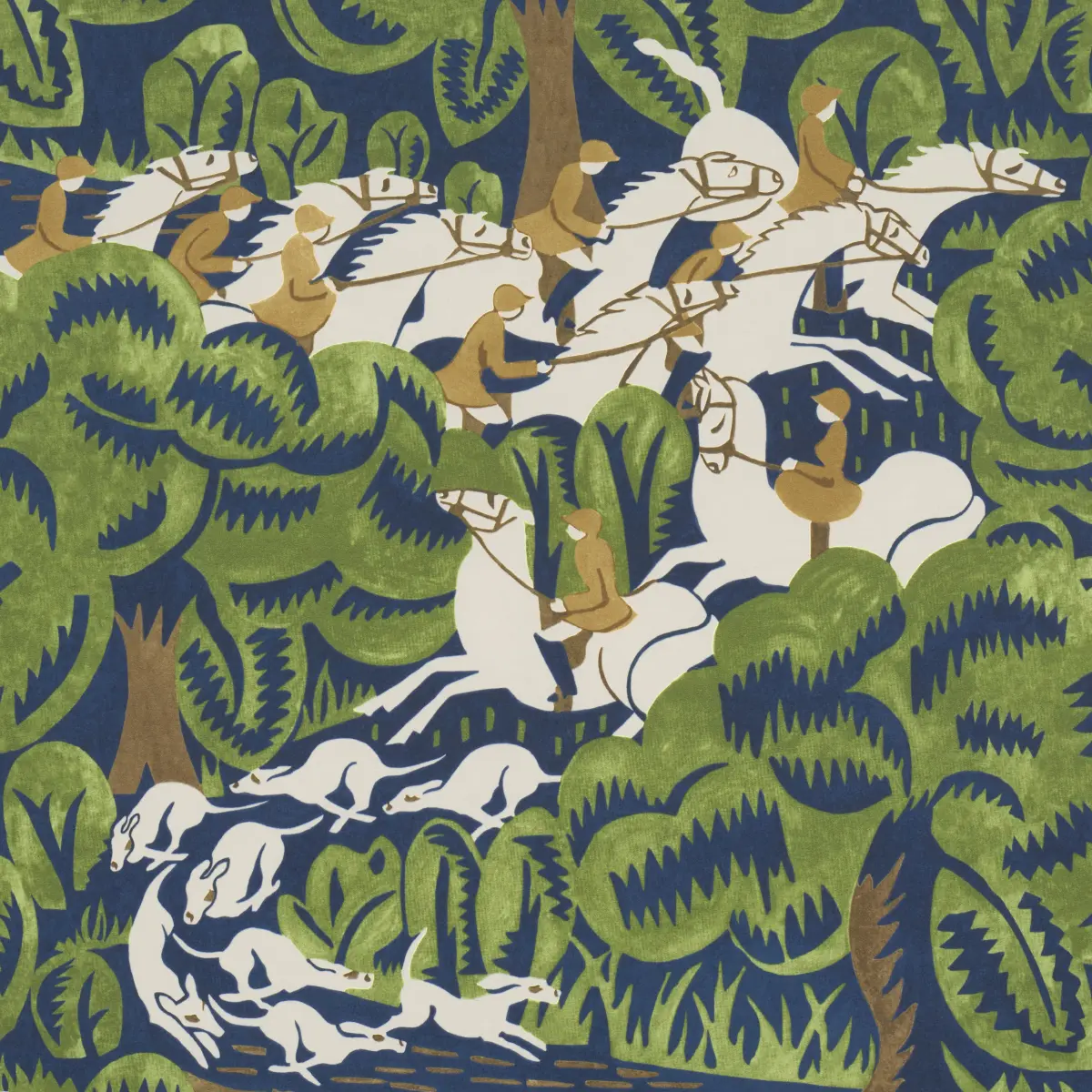 Margaret Schloeman's Fox Chase_ NAVY & GREEN