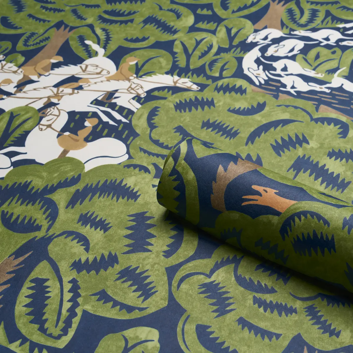 Margaret Schloeman's Fox Chase_ NAVY & GREEN