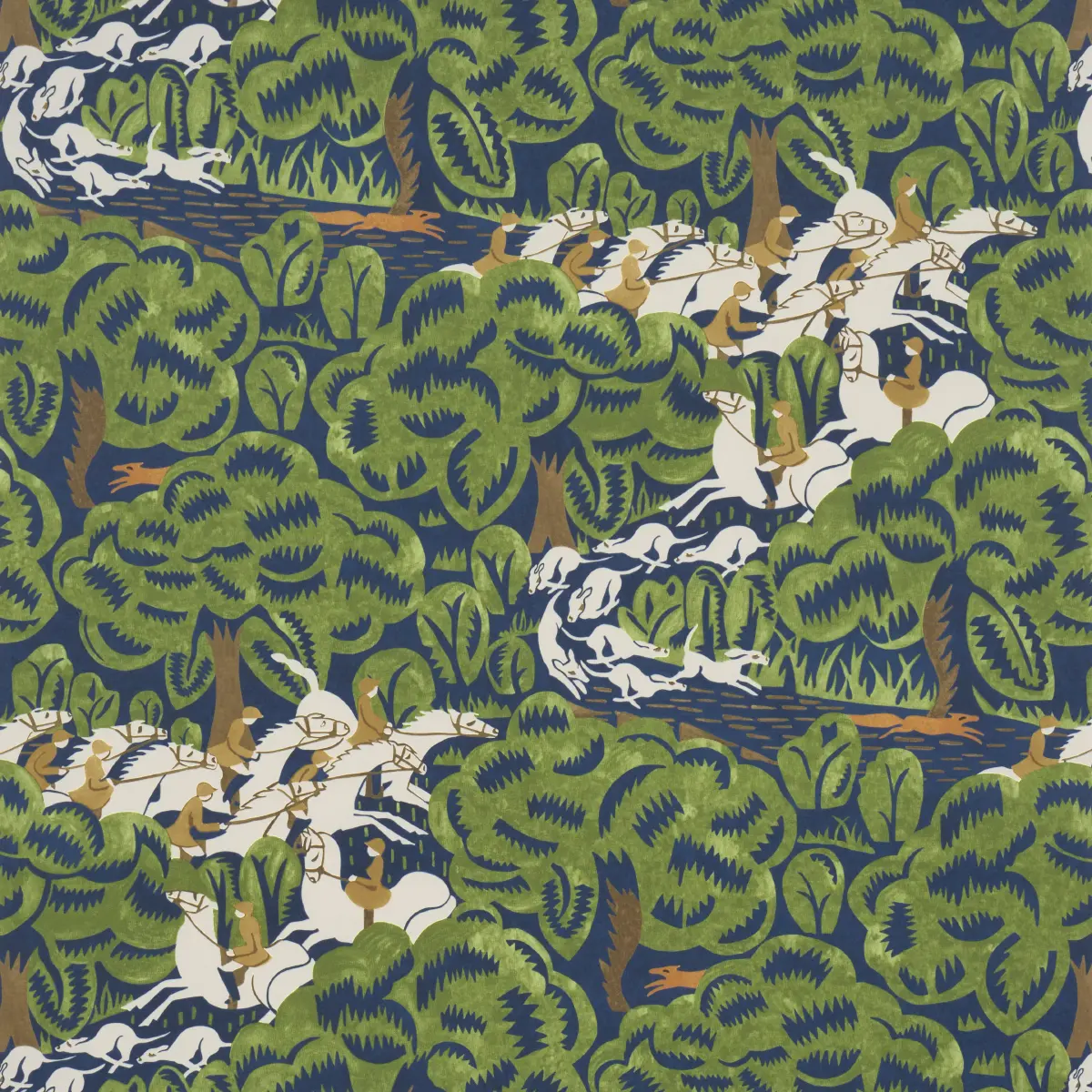 Margaret Schloeman's Fox Chase_ NAVY & GREEN