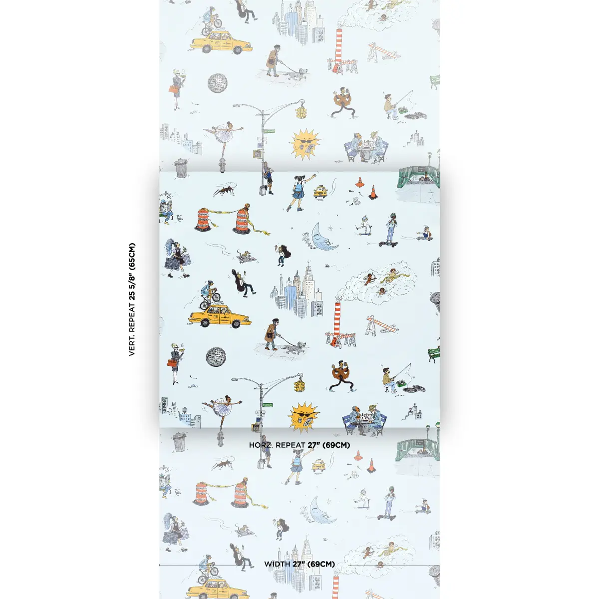 Joana Avillez's Street Scenes_ MULTICOLOR ON SKY BLUE