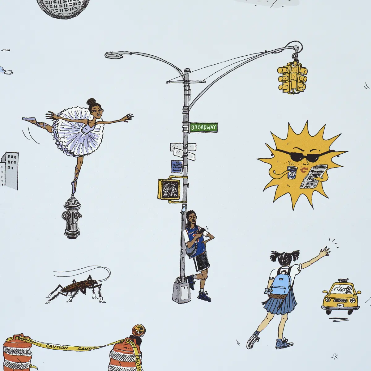 Joana Avillez's Street Scenes_ MULTICOLOR ON SKY BLUE