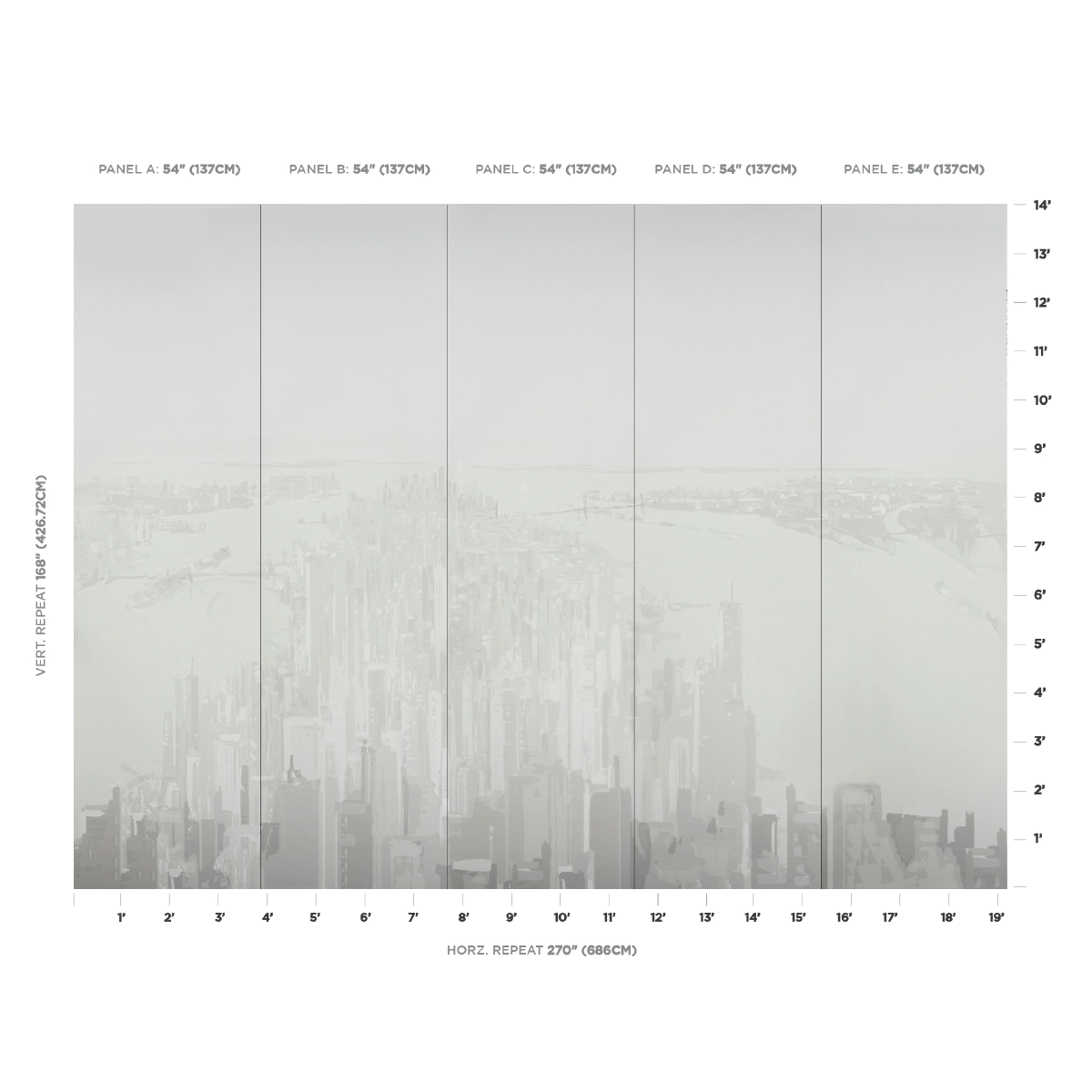 Pascal Campion's New York Skyline_ SOFT GRAY