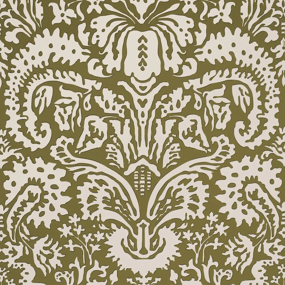 SUFFOLK DAMASK_ OLIVE