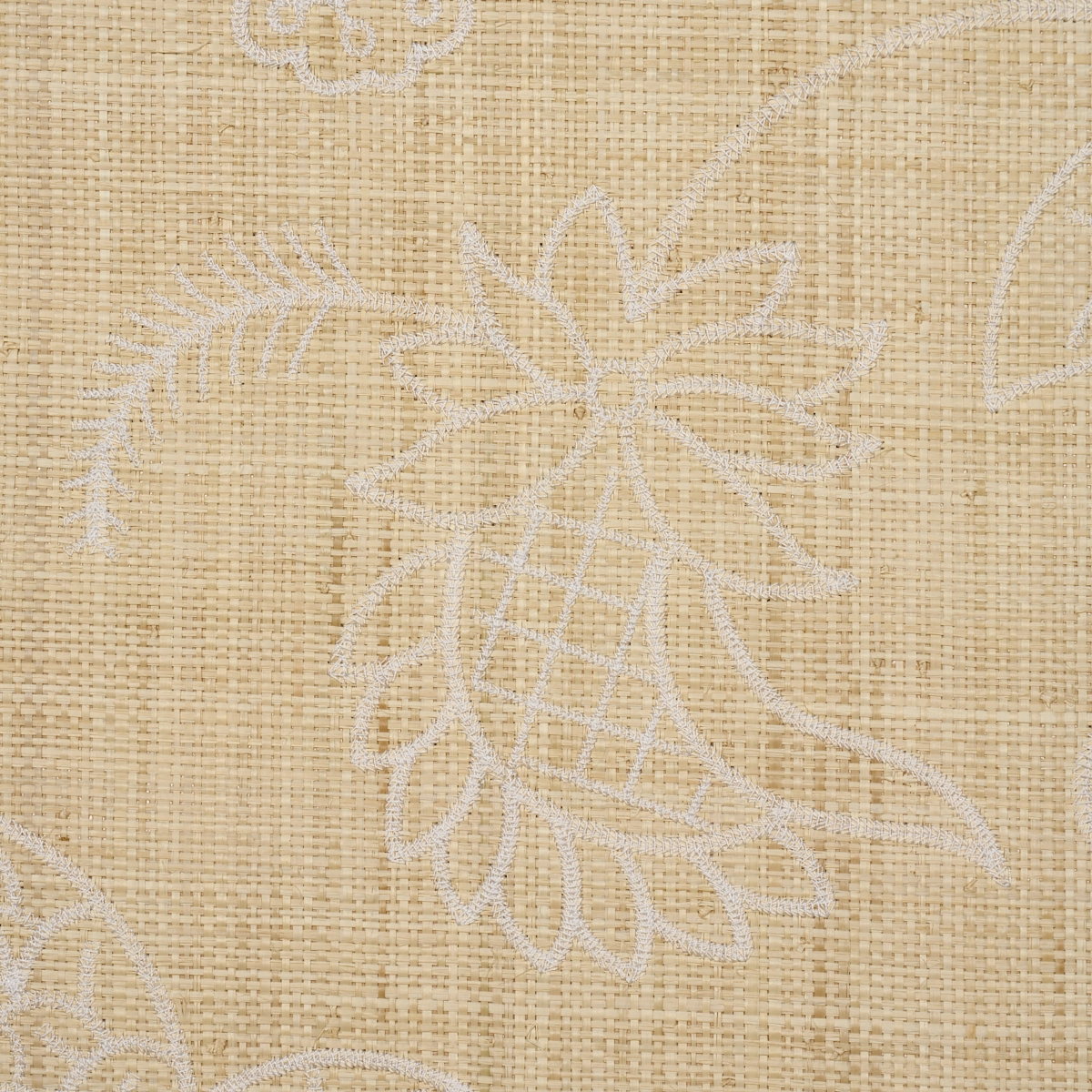 SCONSET EMBROIDERED RAFFIA_ NATURAL