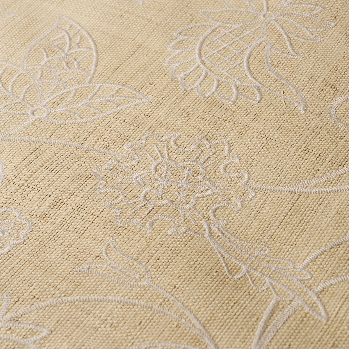 SCONSET EMBROIDERED RAFFIA_ NATURAL