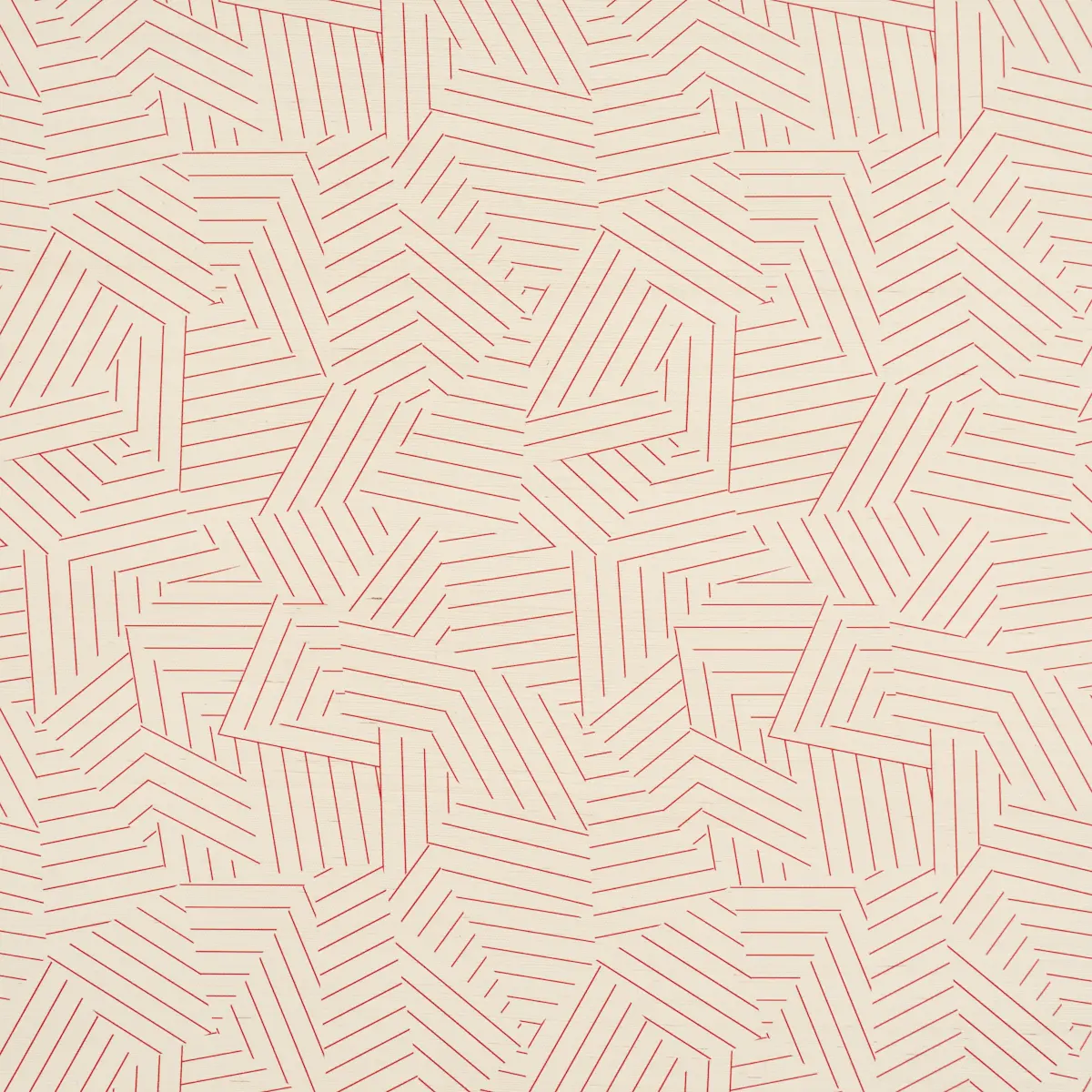 Deconstructed Stripe Sisal_ RED