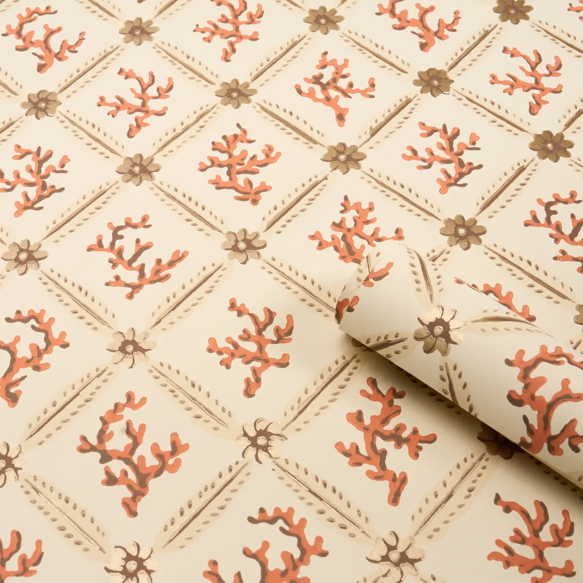 Corail Leaf Trellis_ CORAL