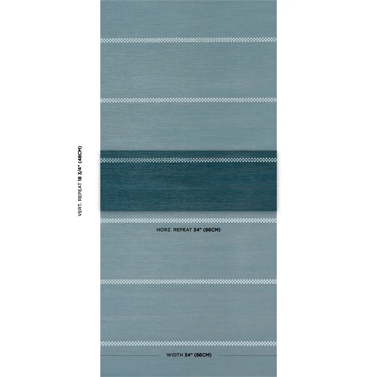 CHECKERED STRIPE SISAL_ PEACOCK