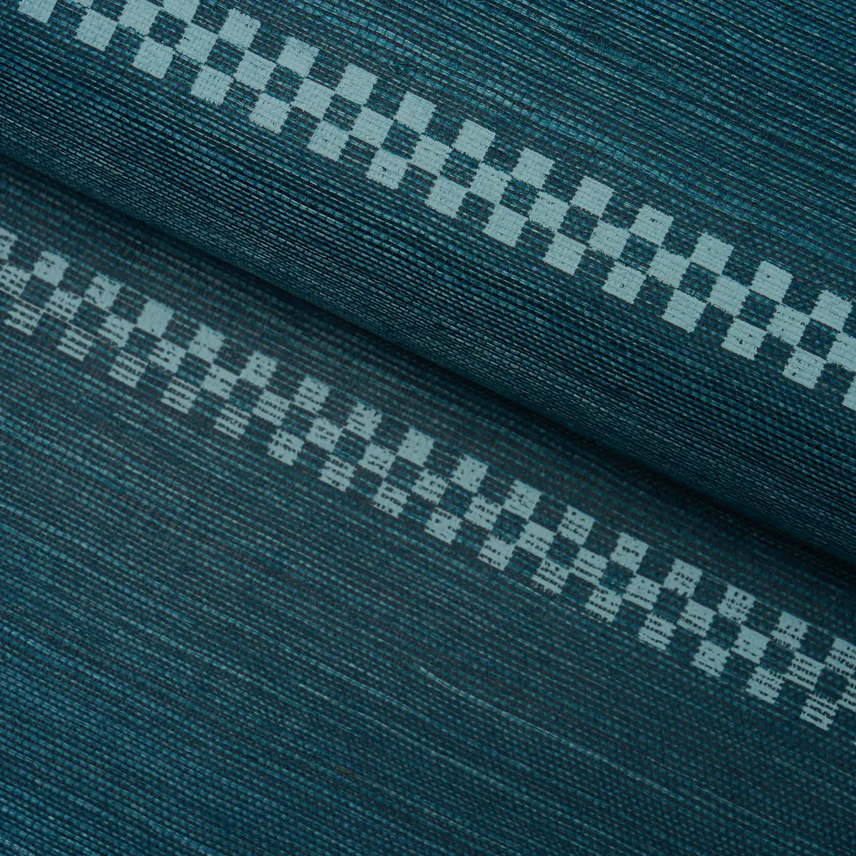 CHECKERED STRIPE SISAL_ PEACOCK