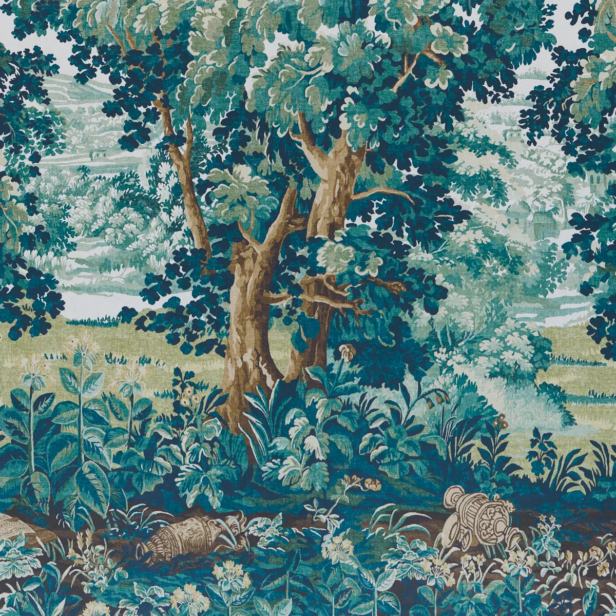 La Forêt 3 Panel Set_ AUTUMN GREEN FOREST