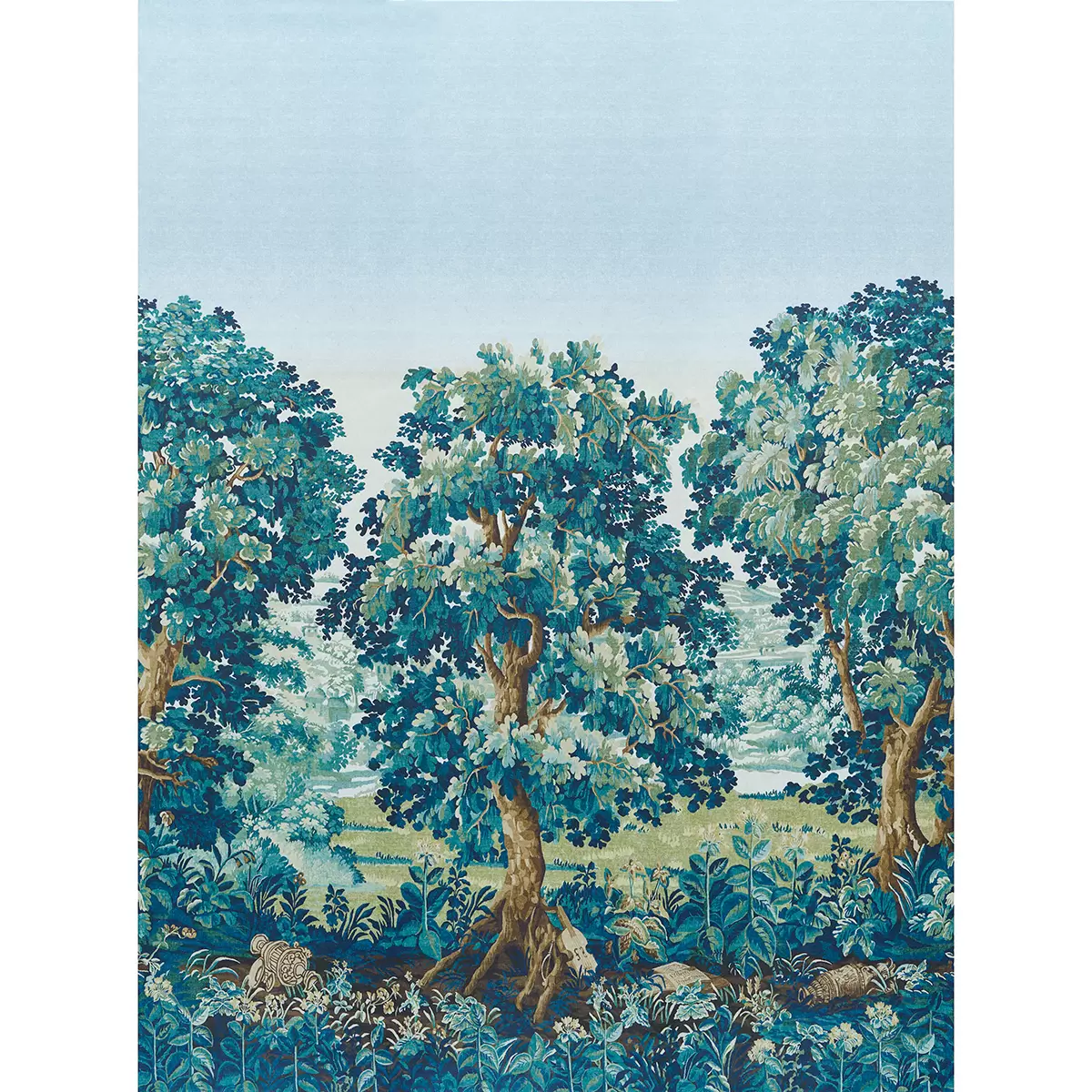 La Forêt 3 Panel Set_ AUTUMN GREEN FOREST