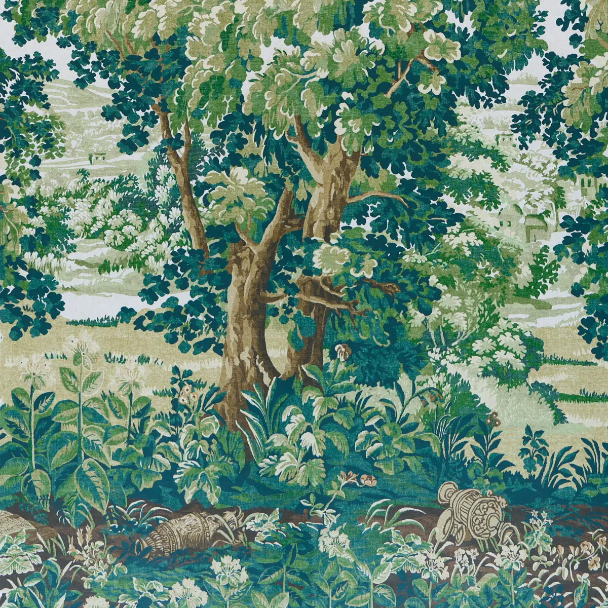 La Forêt 3 Panel Set_ SPRING GREEN FOREST