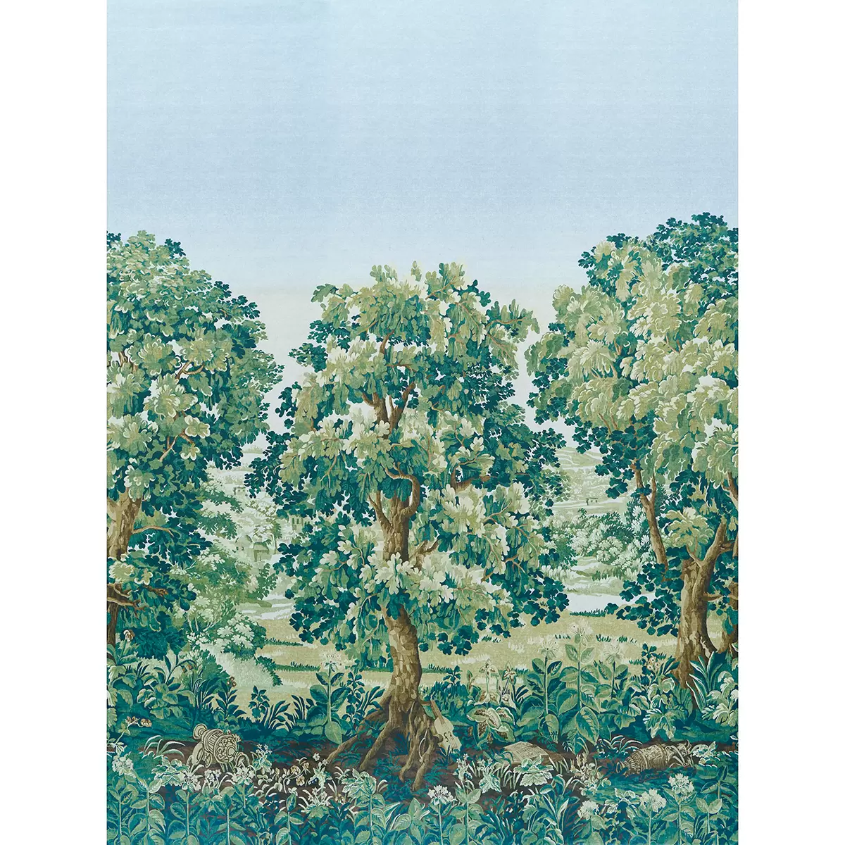 La Forêt 3 Panel Set_ SPRING GREEN FOREST