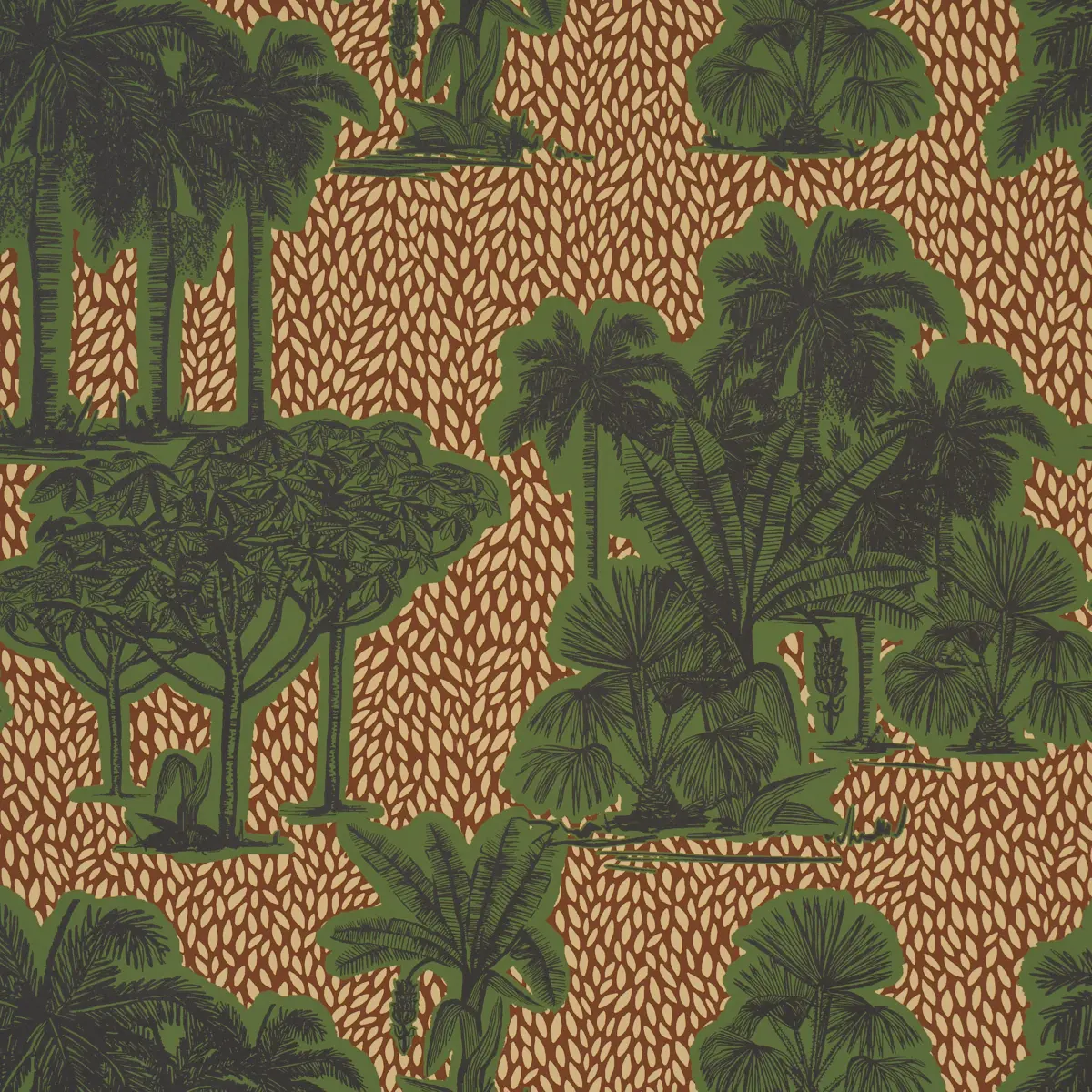 Tropical Safari Print_ ORINOCO VERDANT OASIS