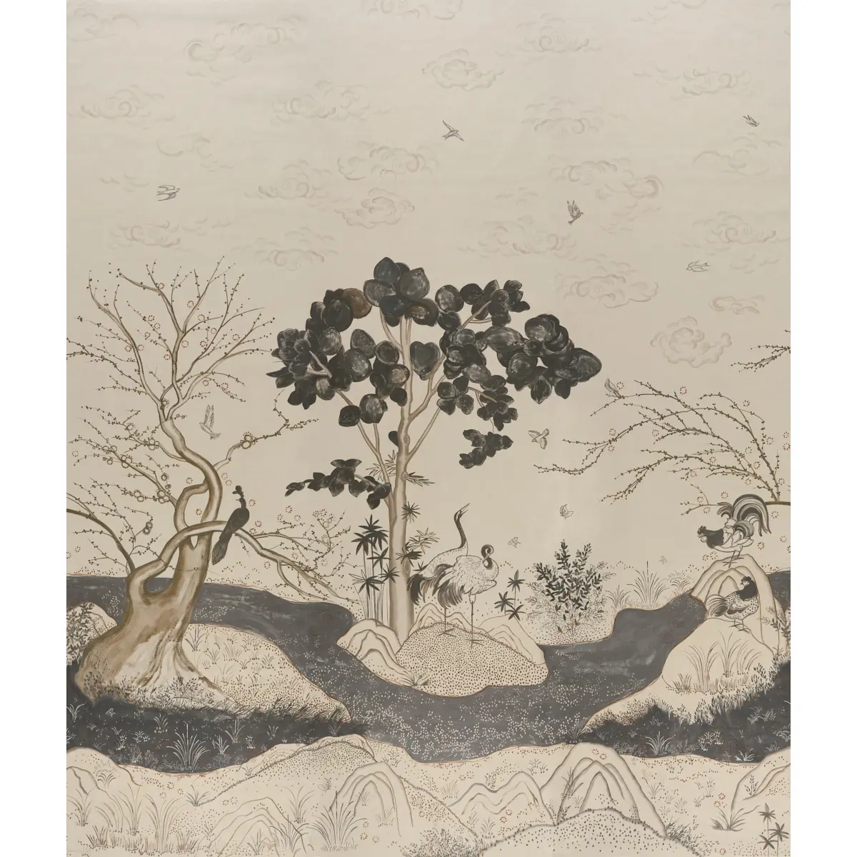 Birdsong 3 Panel Set_ CARBON