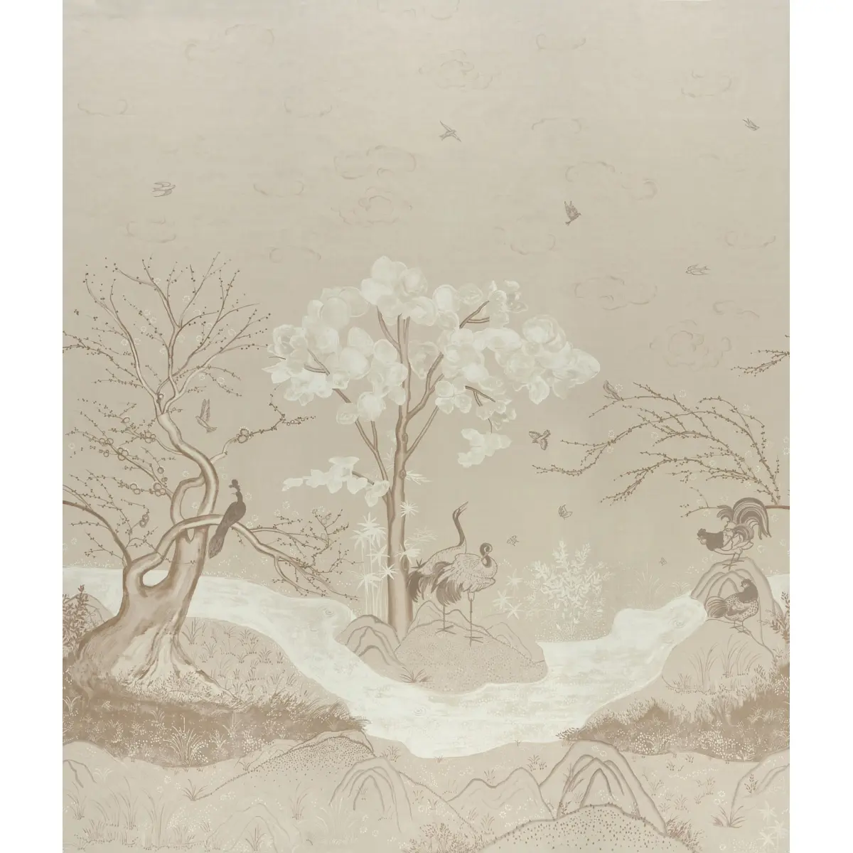 Birdsong 3 Panel Set_ IVORY
