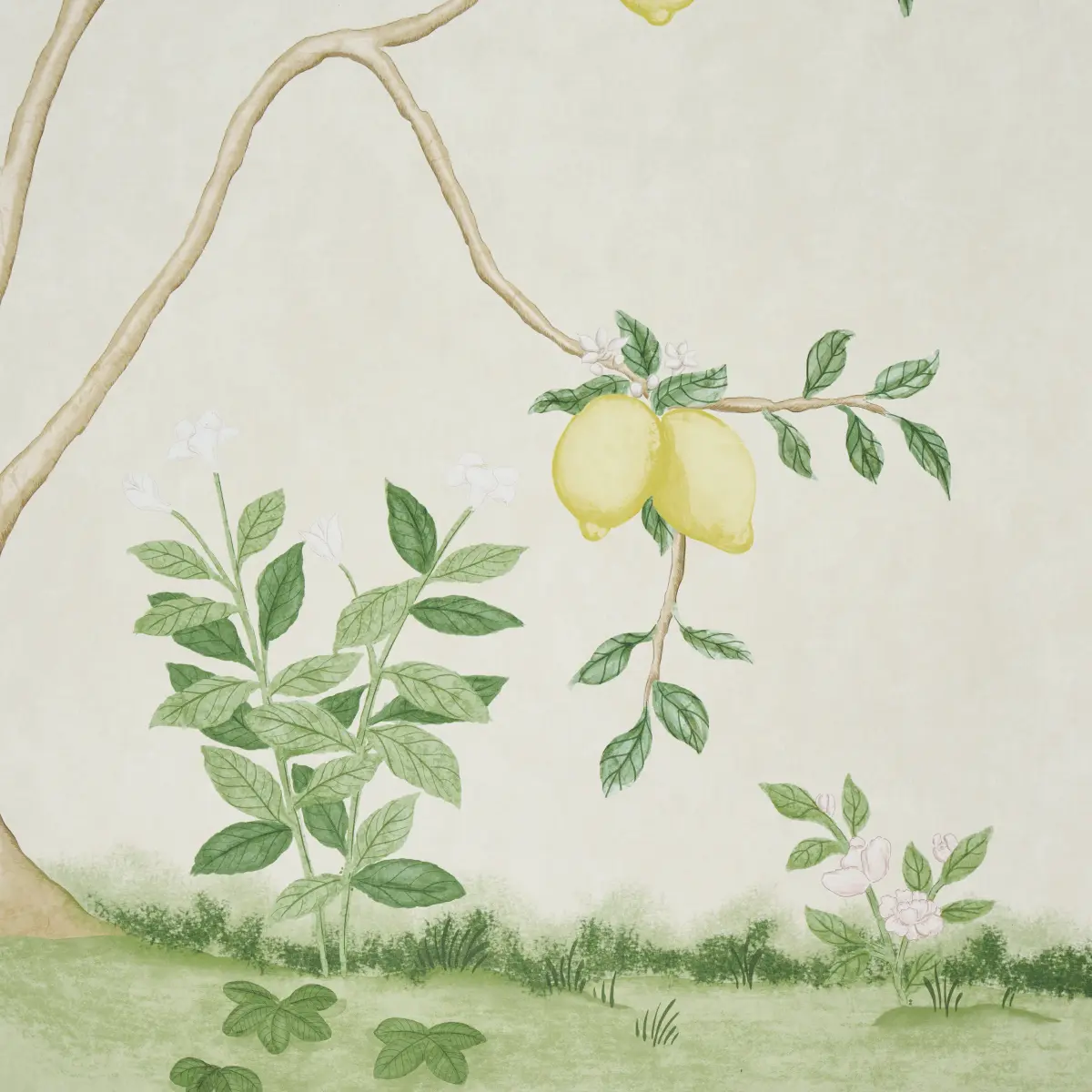 Citrus Blossom 2 Panel Set_ CREAM