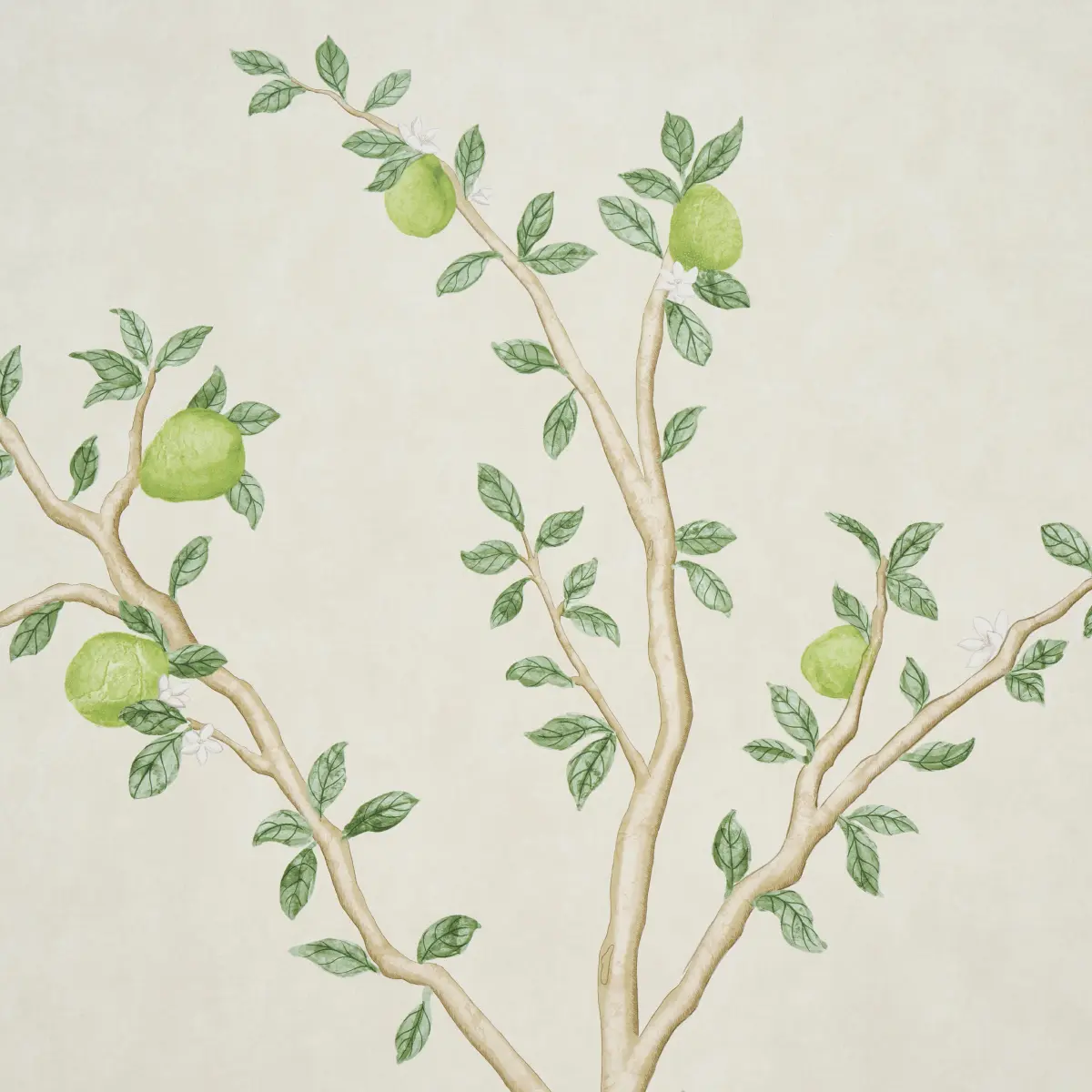 Citrus Blossom 2 Panel Set_ CREAM
